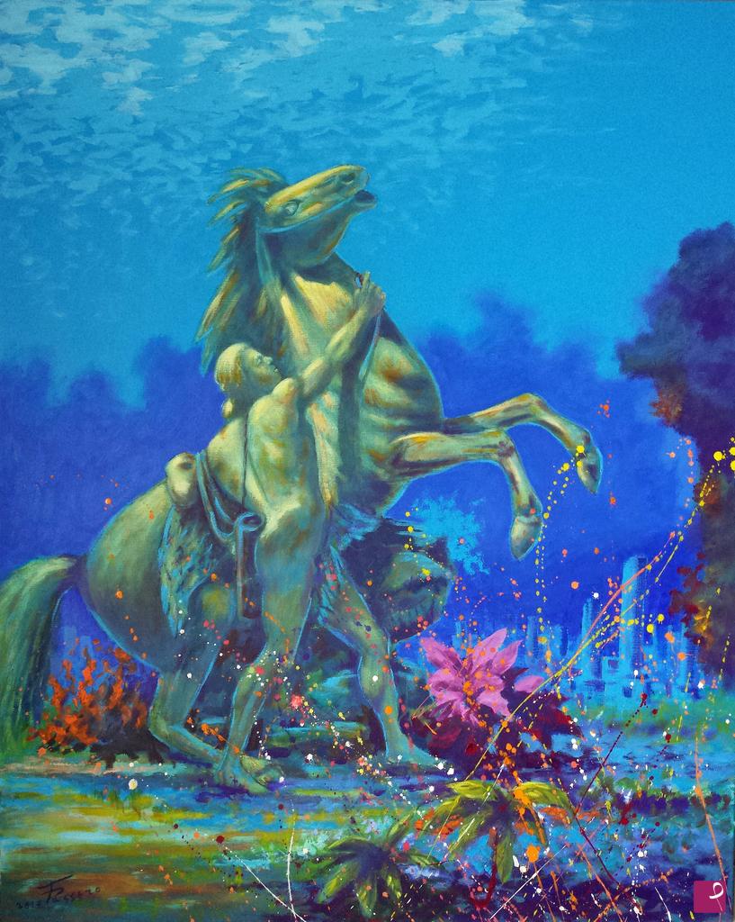 quadri in vendita online - Statua Equestre 