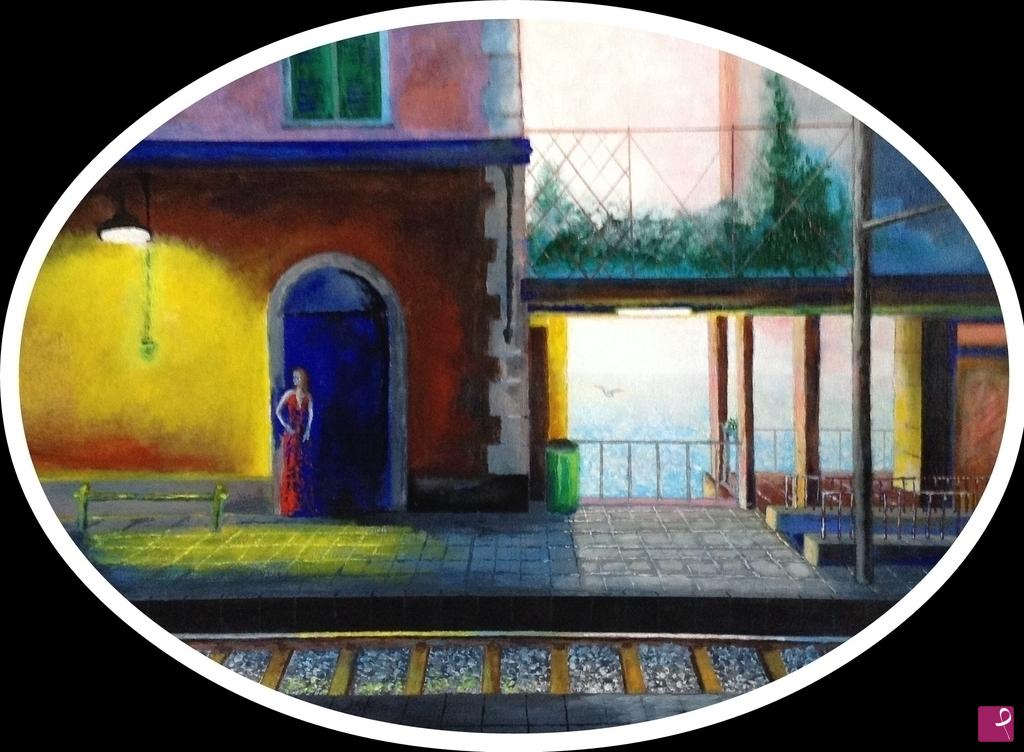 quadri in vendita online - stazione ferroviaria di Monterosso