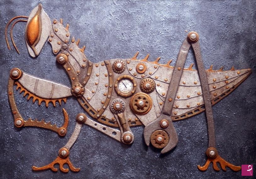 quadri in vendita online - Steampunk Mantis