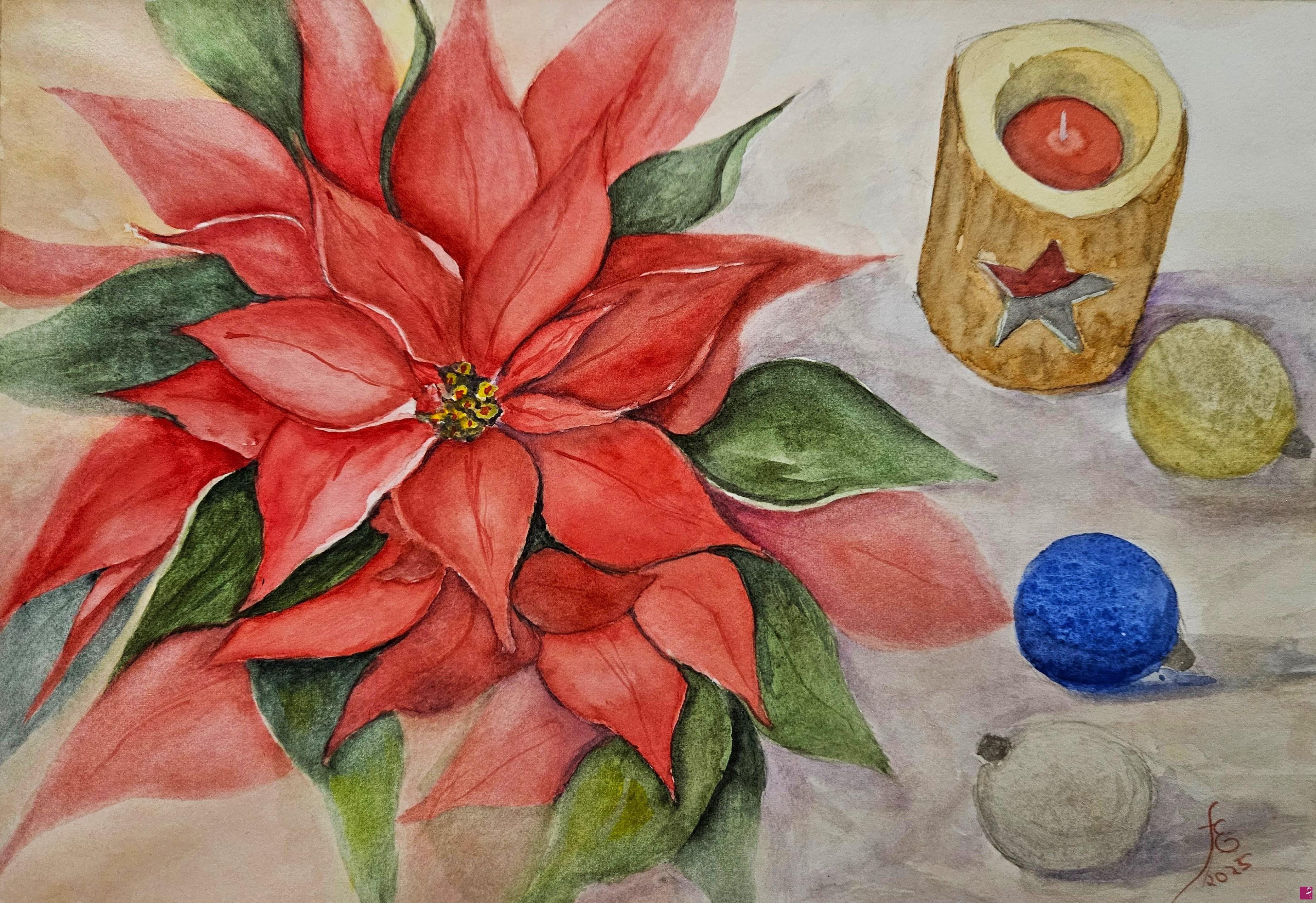 quadri in vendita online - Stella di Natale