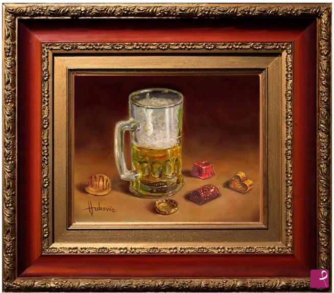 quadri in vendita online - Still life with a beer mug