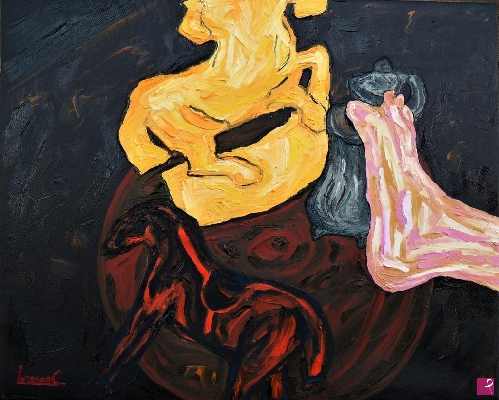 quadri in vendita online - STILL LIFE WITH FOOT