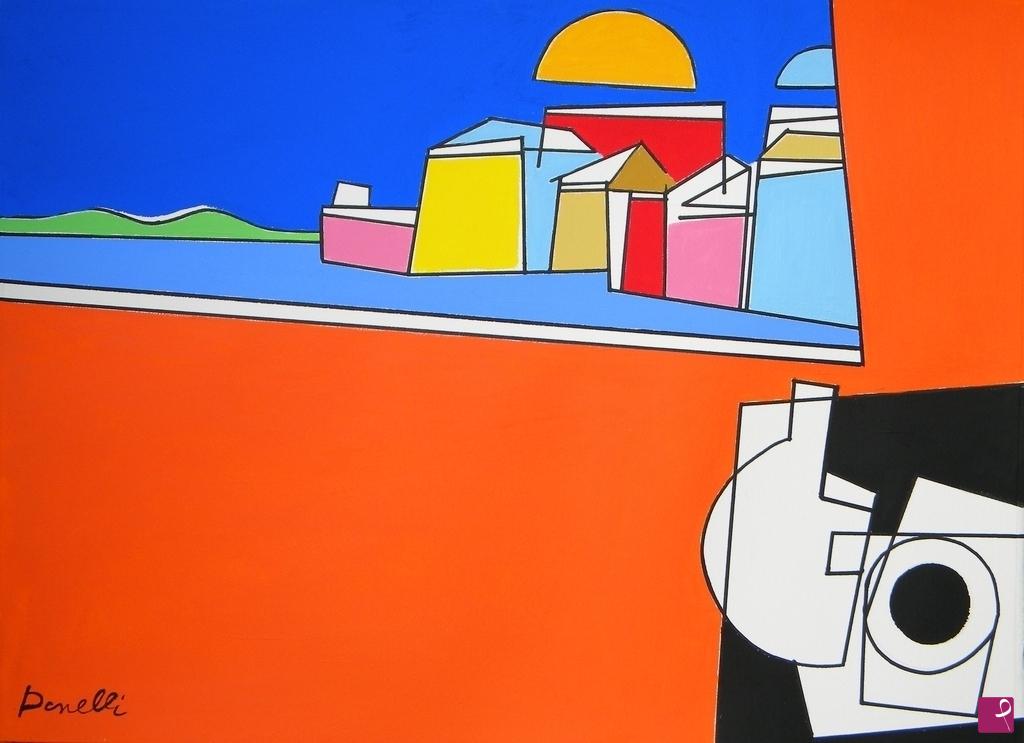 quadri in vendita online - Still life with Venice