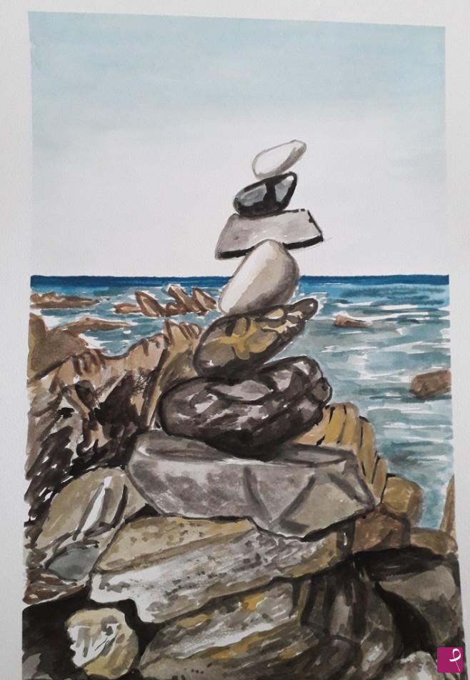 quadri in vendita online - Stones in balance - pietre in equilibrio