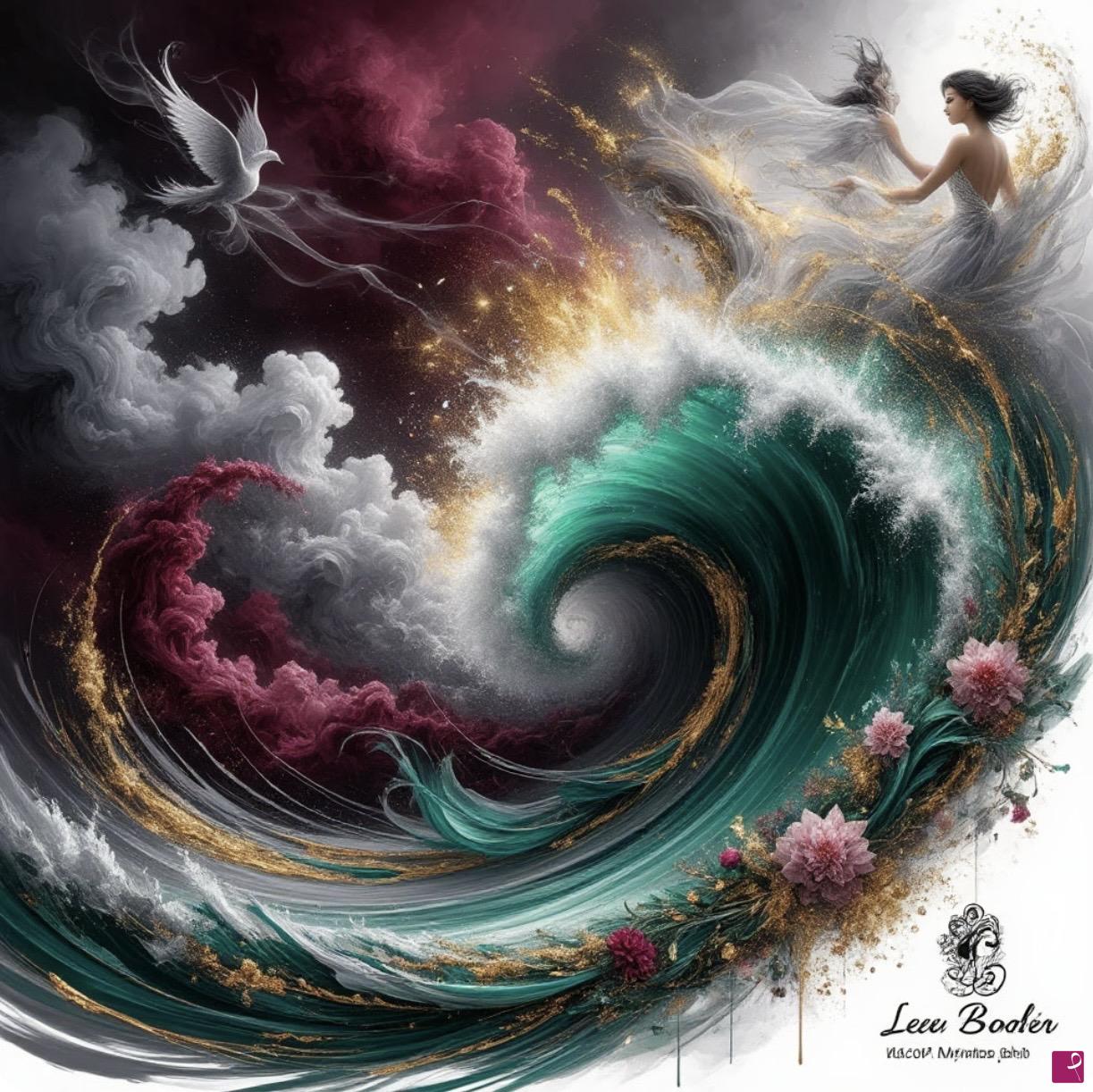quadri in vendita online - Storms in sea, girl