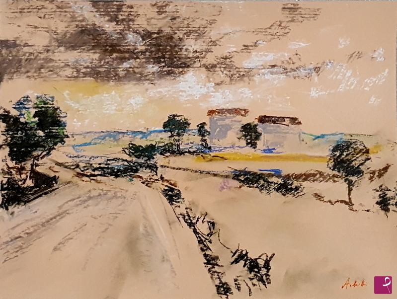 quadri in vendita online - strada di campagna