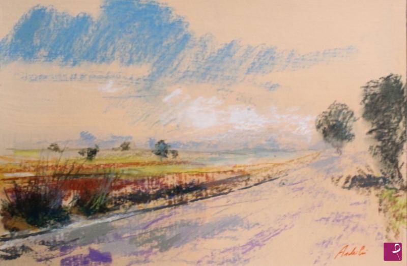 quadri in vendita online - strada di campagna
