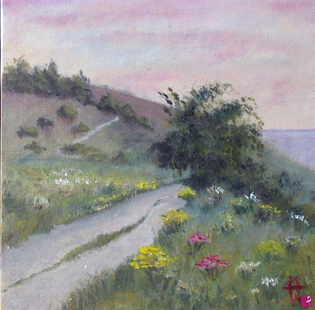 quadri in vendita online - Strada di campagna 2