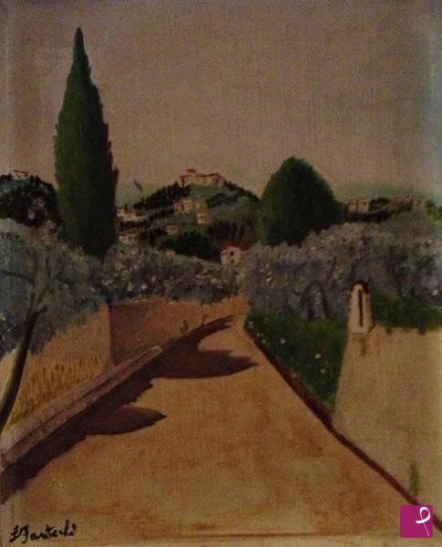 quadri in vendita online - Strada di campagna