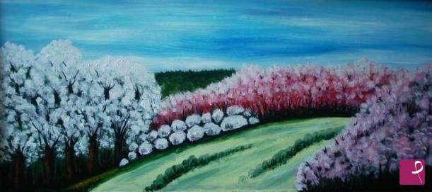 quadri in vendita online - STRADA DI CAMPAGNA IN PRIMAVERA