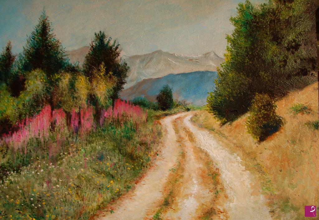 quadri in vendita online - strada di montagna
