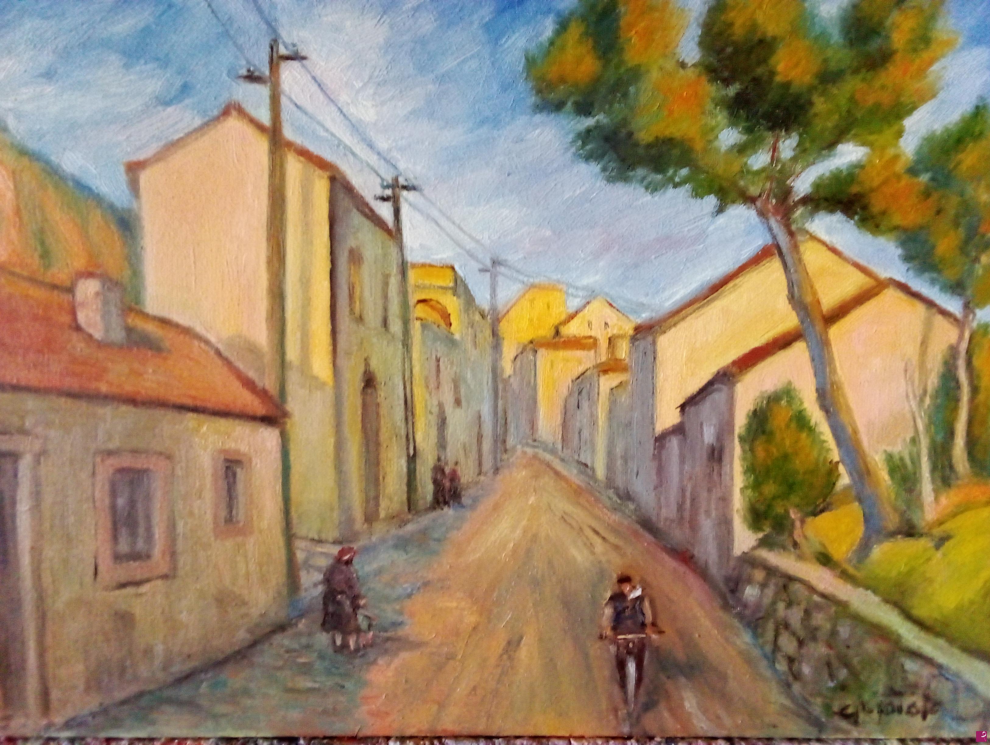 quadri in vendita online - strada di paese 