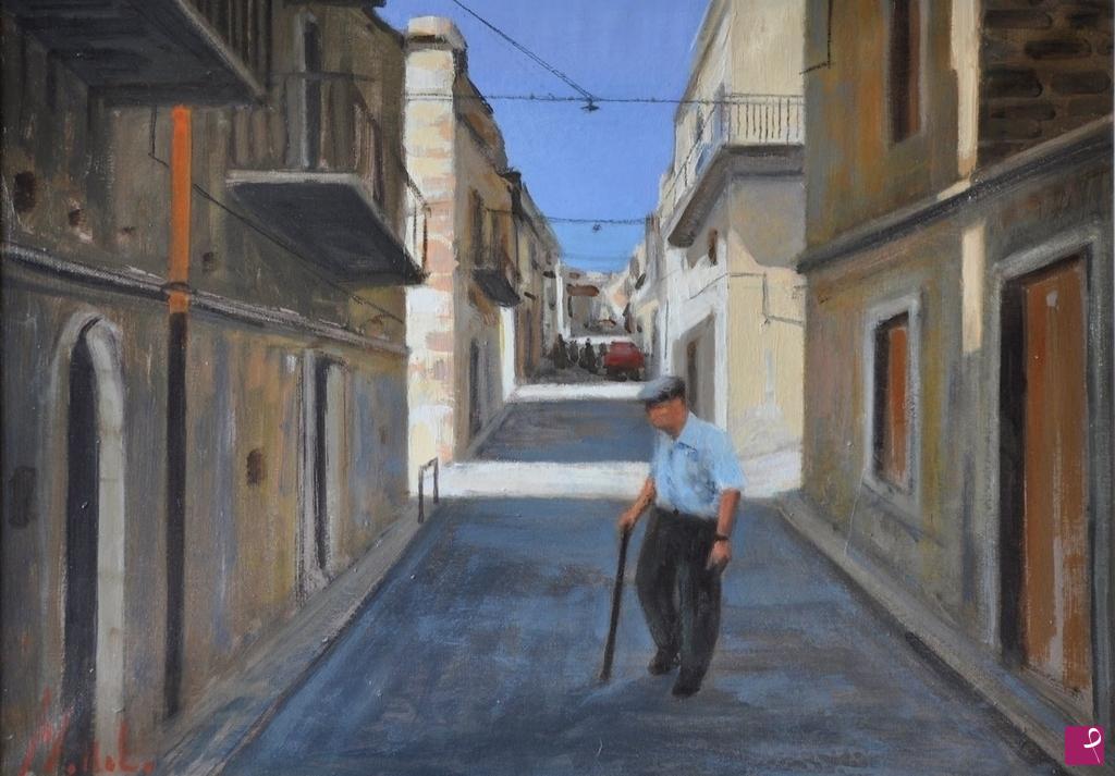 quadri in vendita online - Stradina siciliana