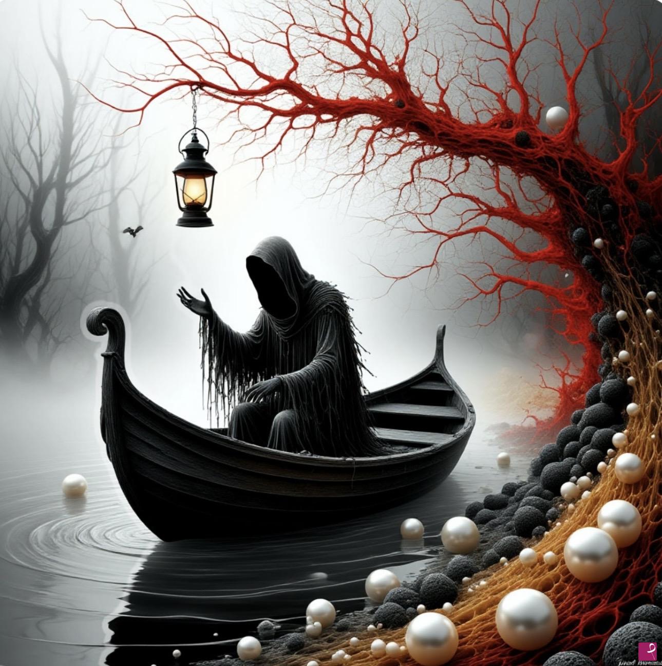 quadri in vendita online - Stranger on the river*