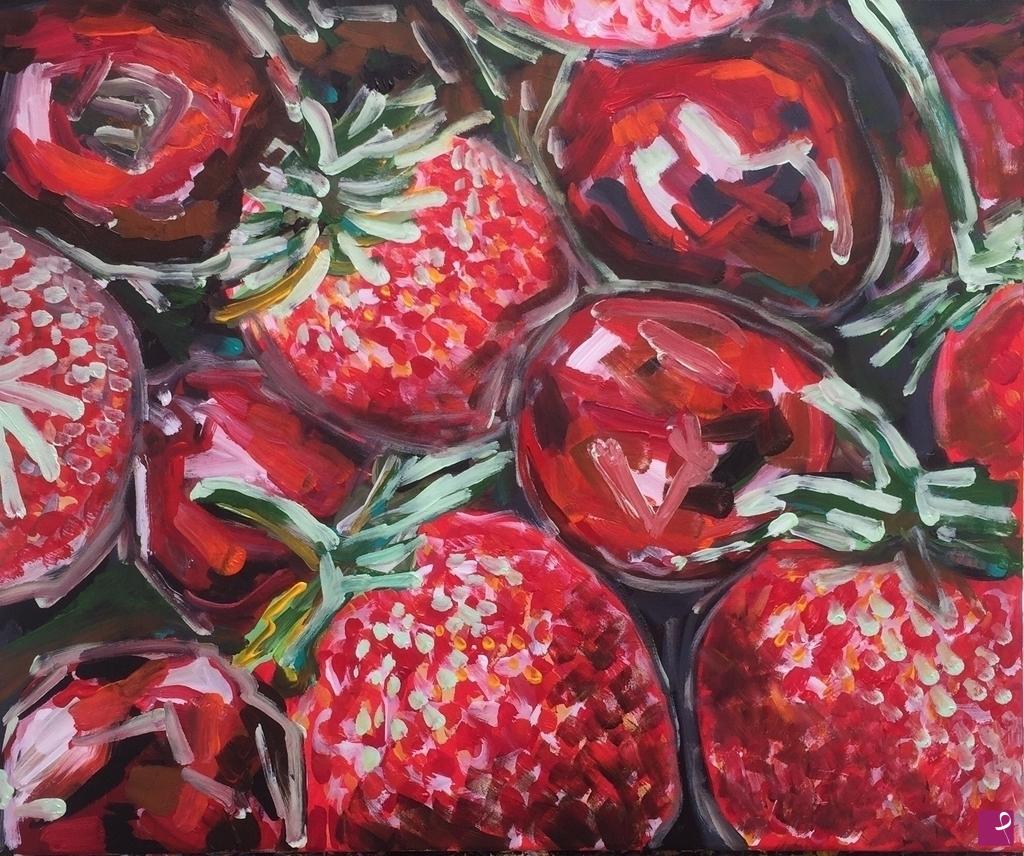 quadri in vendita online - strawberries and cherries