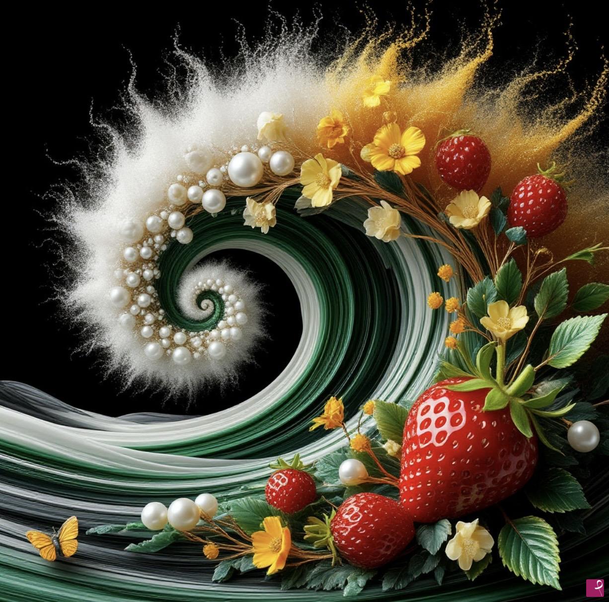 quadri in vendita online - Strawberry Tide