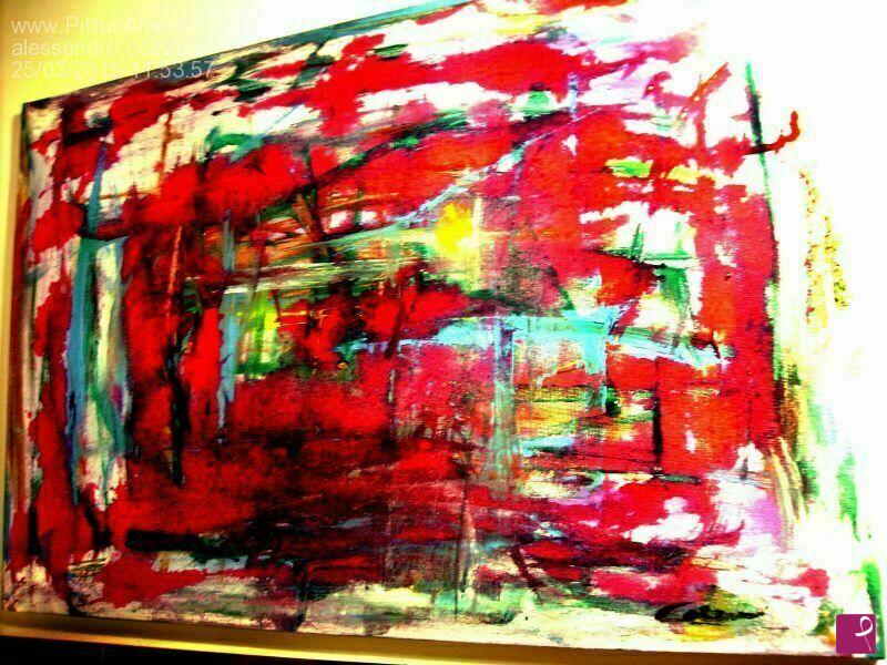 quadri in vendita online - STREET DE COLOR" COZZANI OPERA ASTRATTA DIPINTO MATERICO