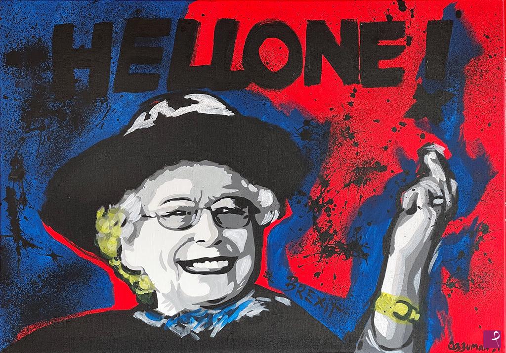 quadri in vendita online - Street Queen, La Regina Elisabetta Street Art
