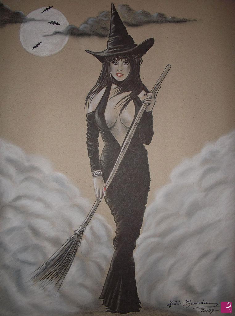quadri in vendita online - Strega Elvira  "Broom"