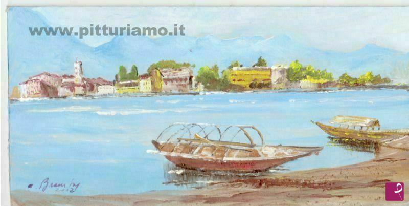 quadri in vendita online - stresa isola bella dal lido