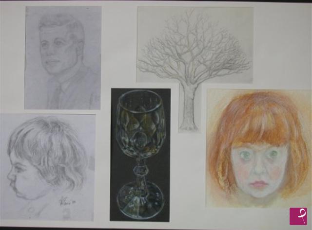 quadri in vendita online - studi con Cristina e J.F.Kennedy