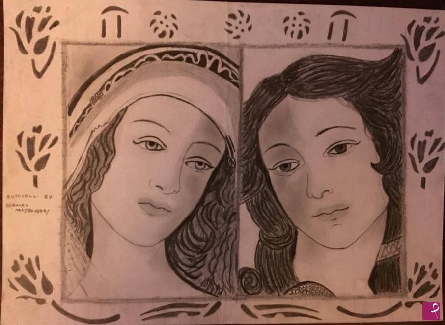 quadri in vendita online - studio a matita Botticelli