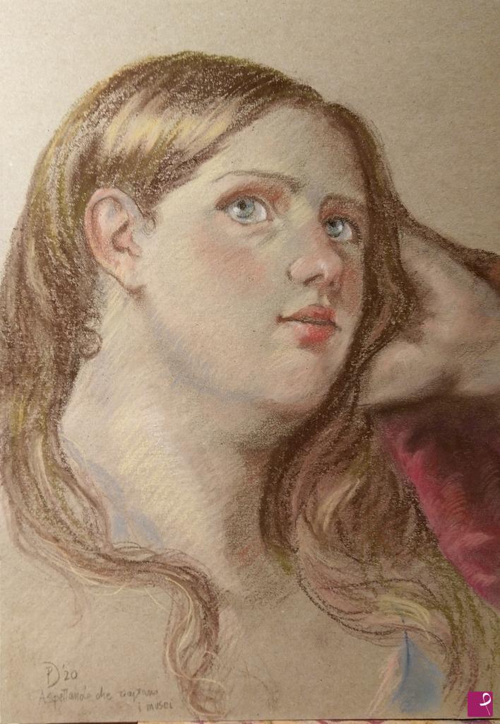 quadri in vendita online - Studio a pastelli della Maddalena di Hayez