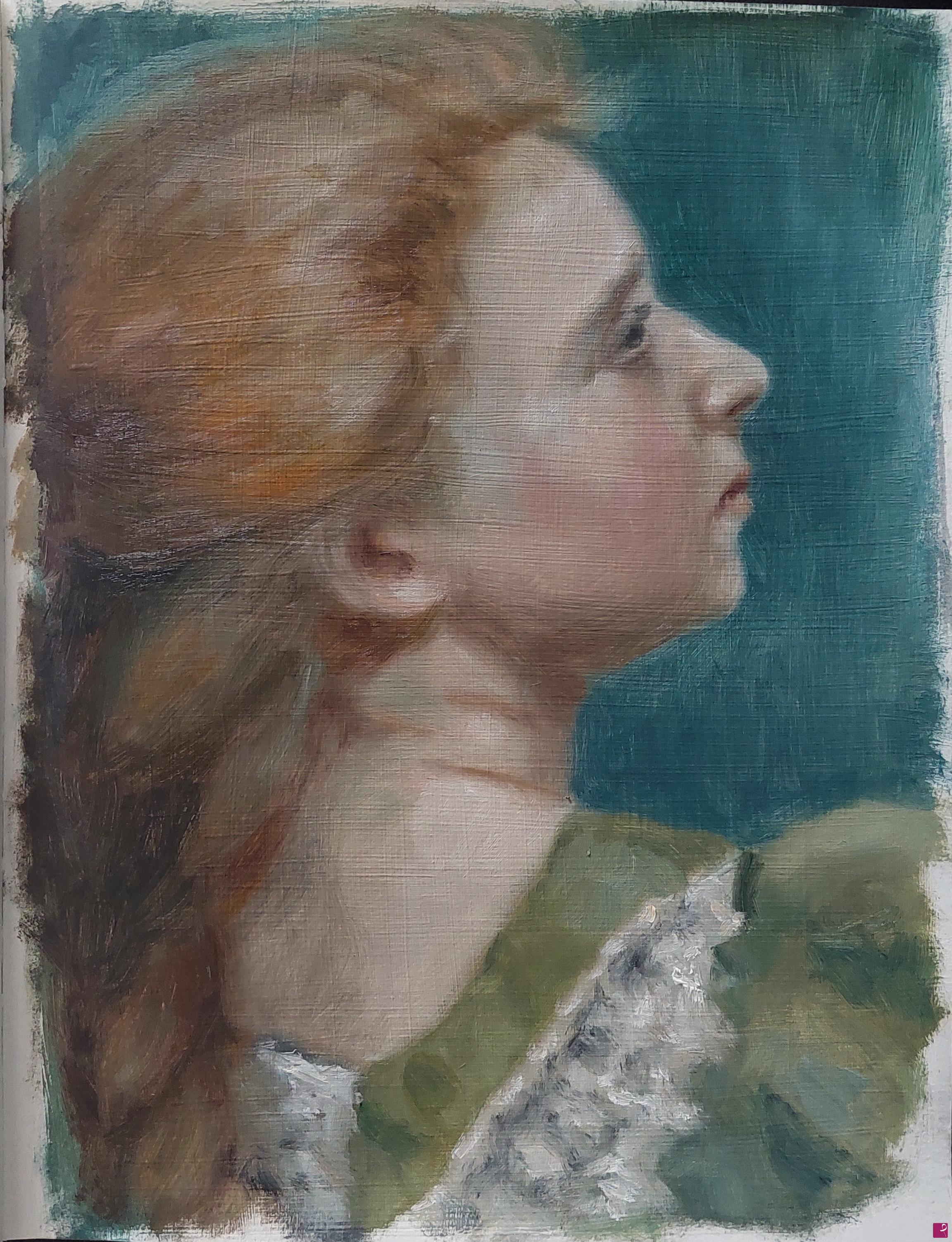 quadri in vendita online - Studio dall'opera di Knight "Ritratto di Laura Johnson"