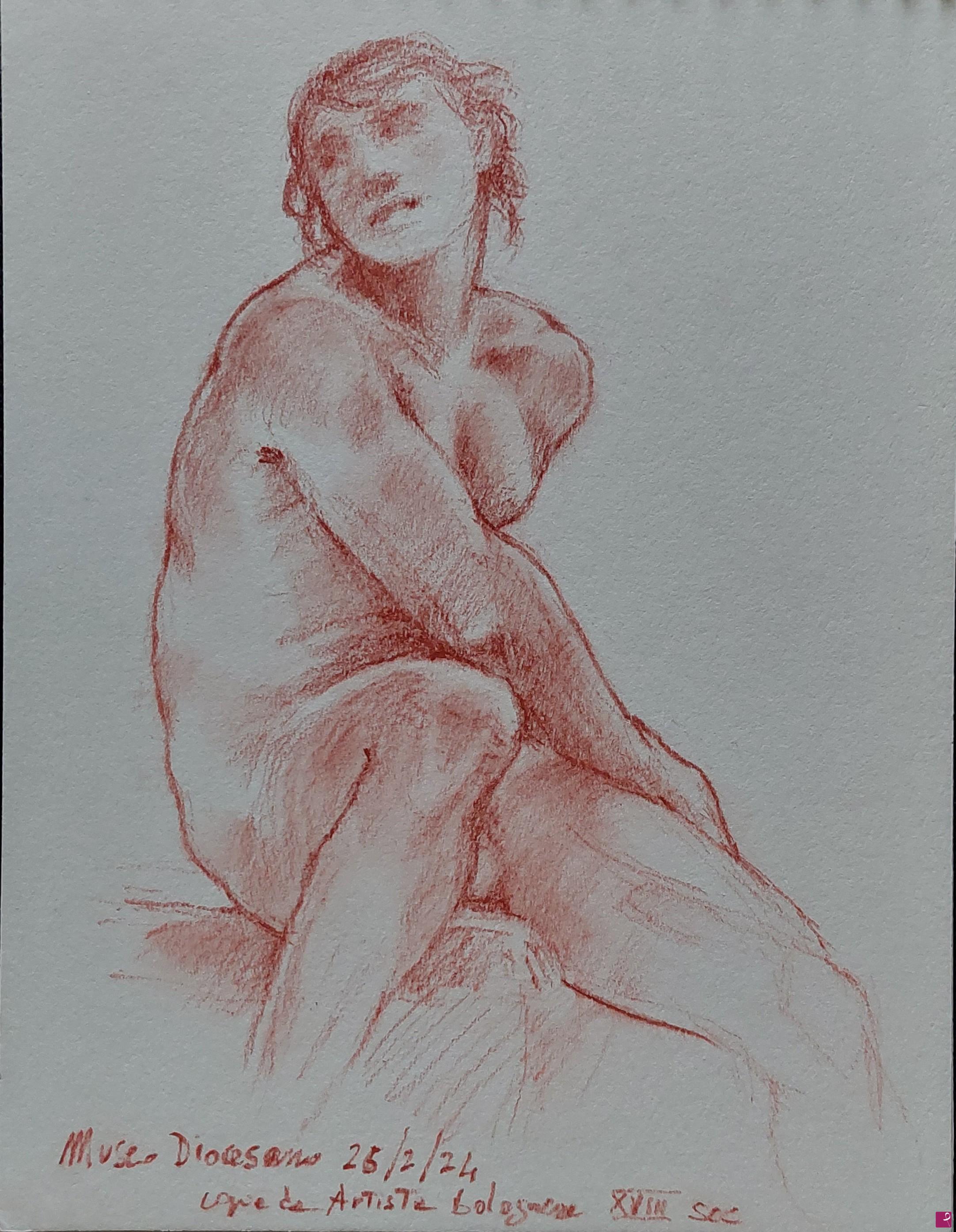 quadri in vendita online - Studio di nudo dall'opera di artista bolognese del XVIII sec.