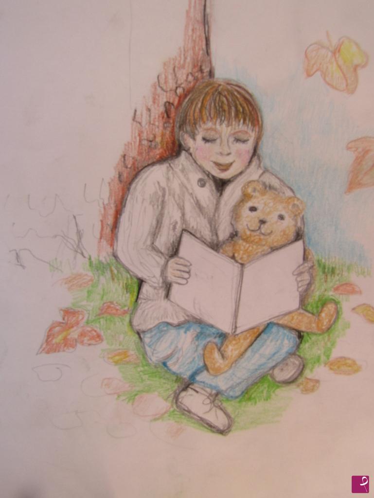 quadri in vendita online - STUDIO PER LETTURA NEL BOSCO