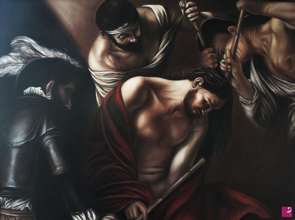 quadri in vendita online - Studio sul Cristo di Spine di Caravaggio 