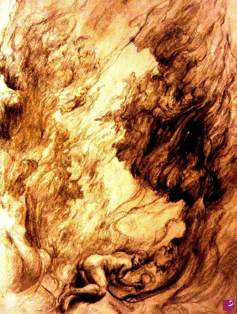 quadri in vendita online - Study for the  '' Le torri di smeraldo ''