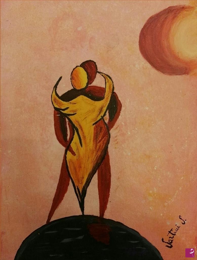 quadri in vendita online - Stylized Hug