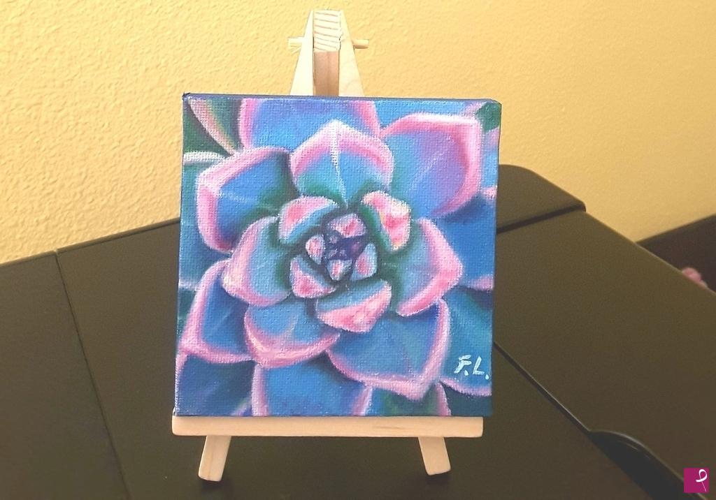quadri in vendita online - Succulenta blu
