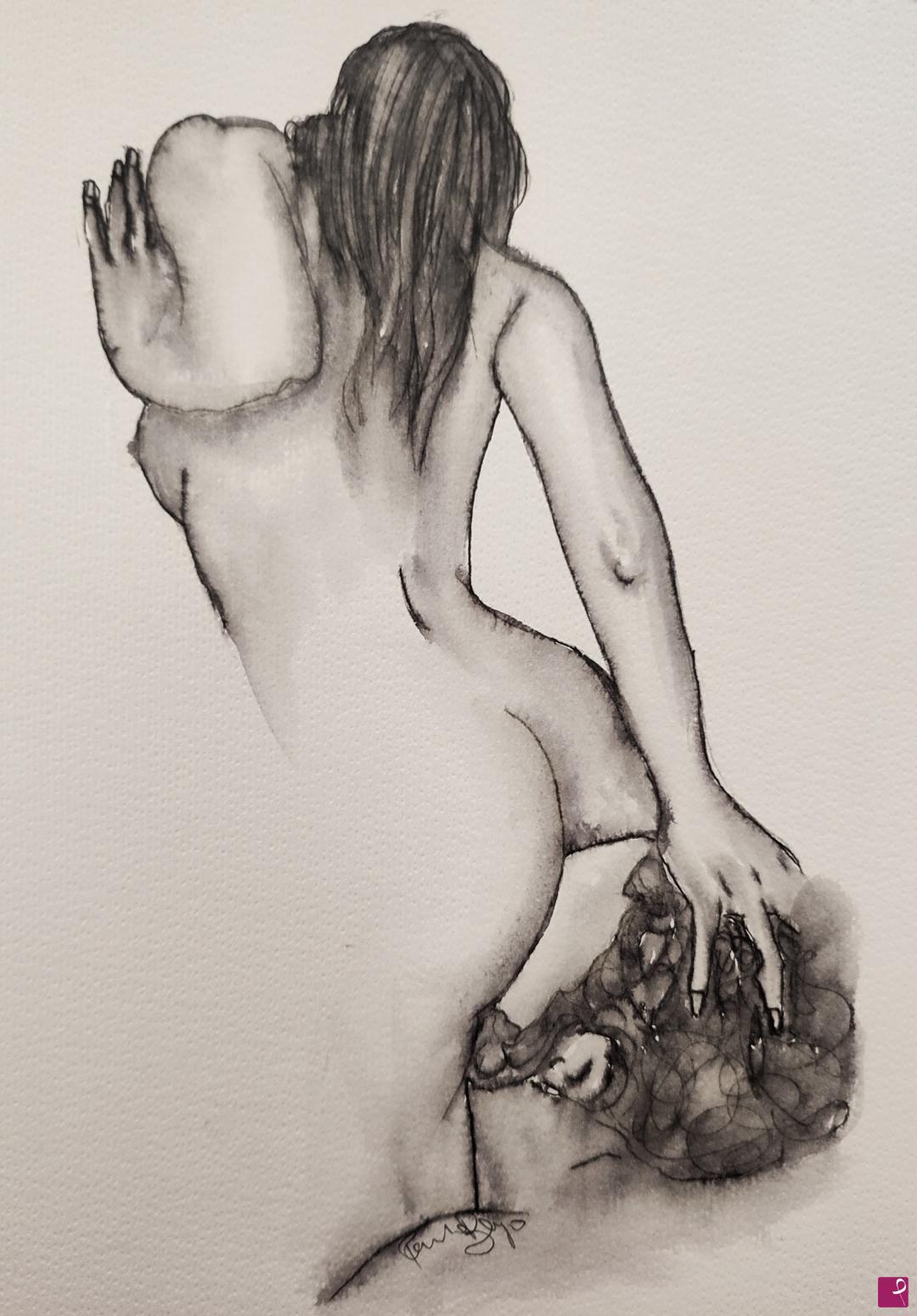 quadri in vendita online - Suffocation (sketch)
