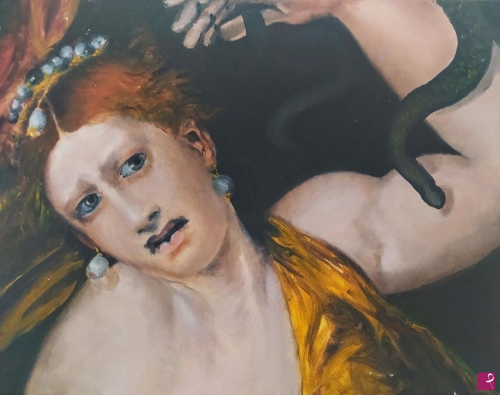 quadri in vendita online - SUICIDIO DI CLEOPATRA(particolare) 