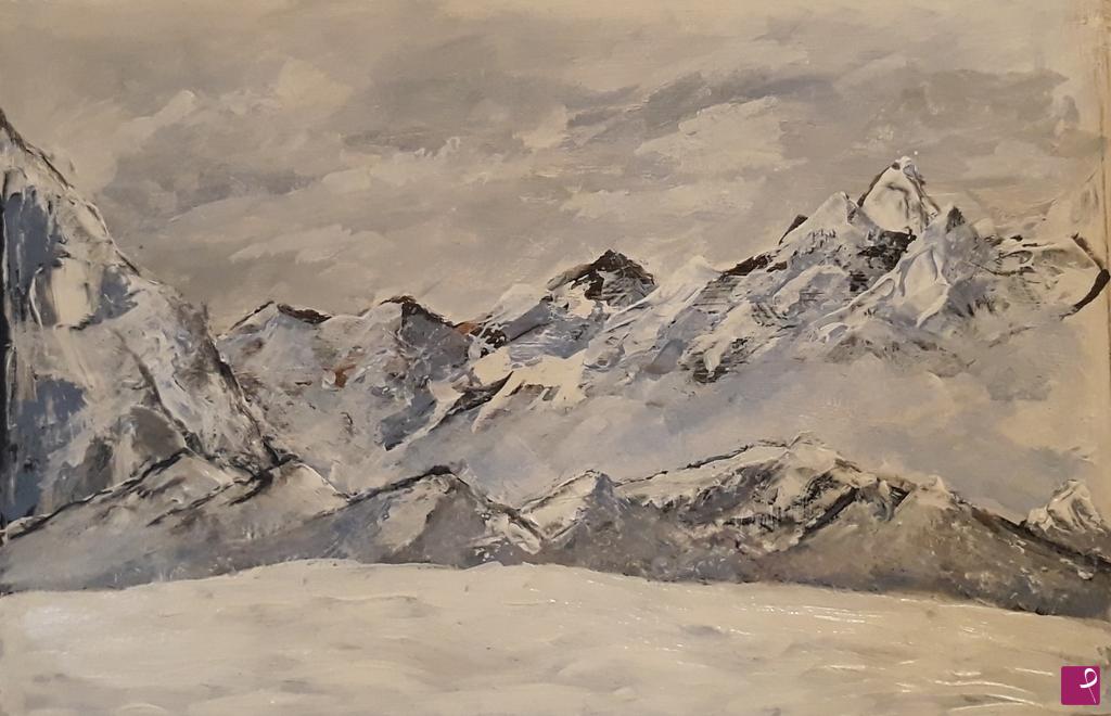 quadri in vendita online - Sulla neve