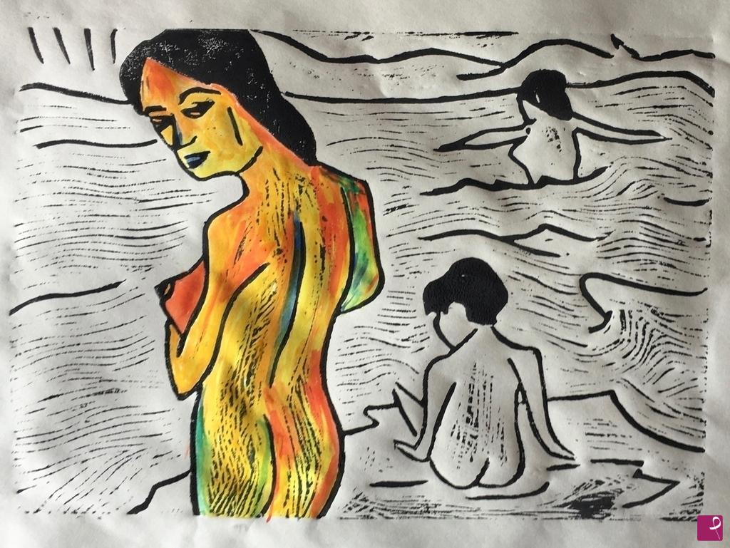 quadri in vendita online - Sulla spiaggia