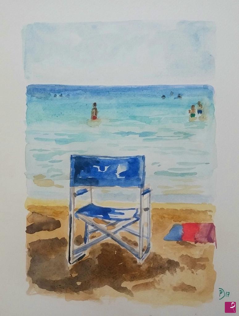 quadri in vendita online - Sulla spiaggia di Pescoluse