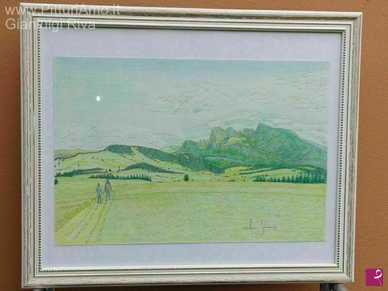 quadri in vendita online - Sull'Alpe di Siusi (con cornice)