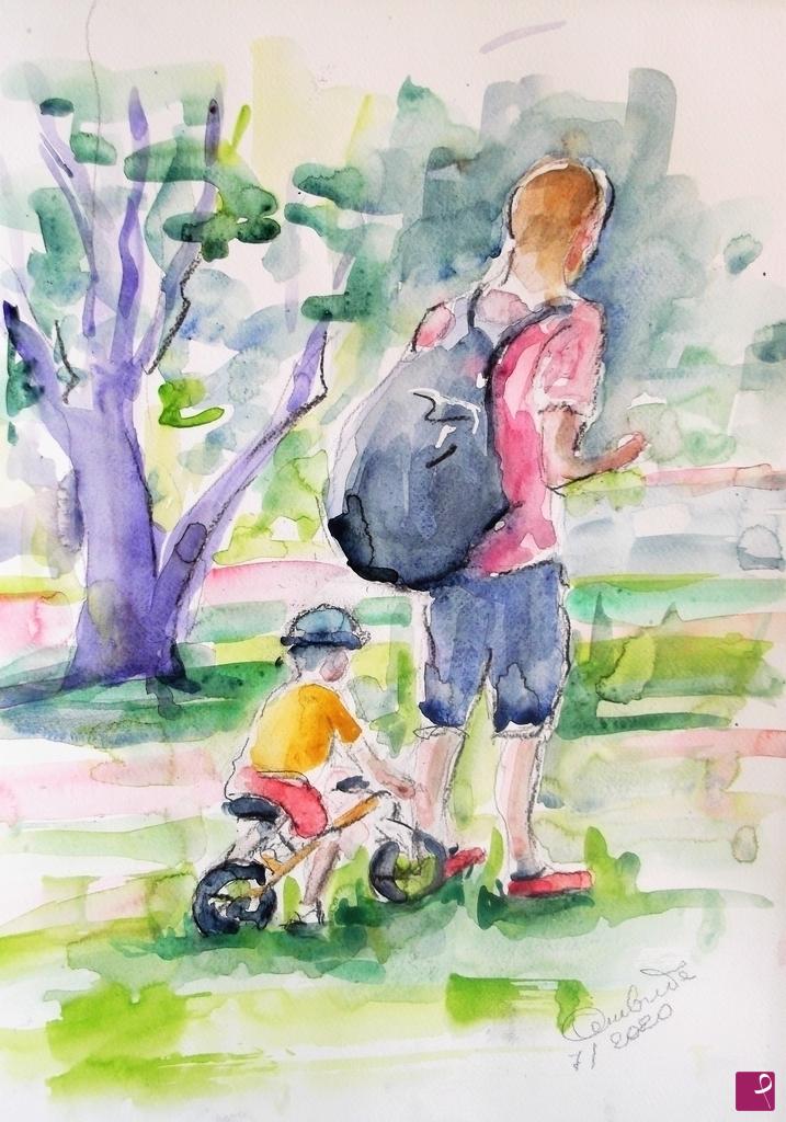 quadri in vendita online - Sulle orme di papà