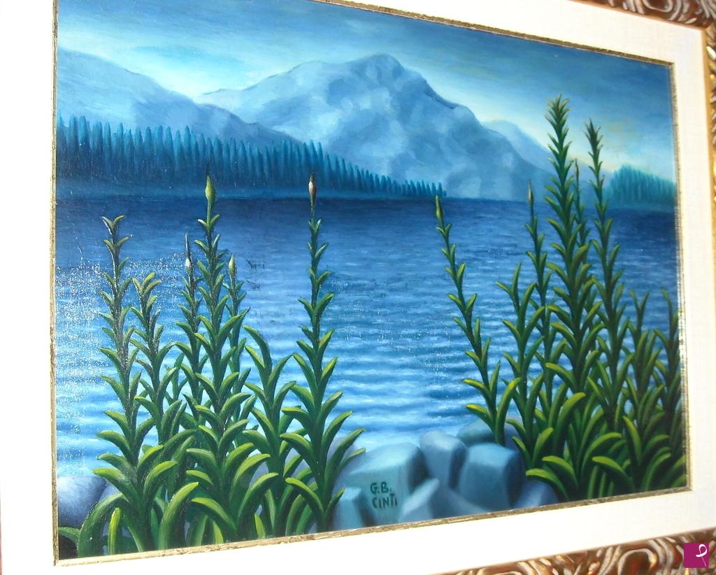 quadri in vendita online - Sulle rive del lago