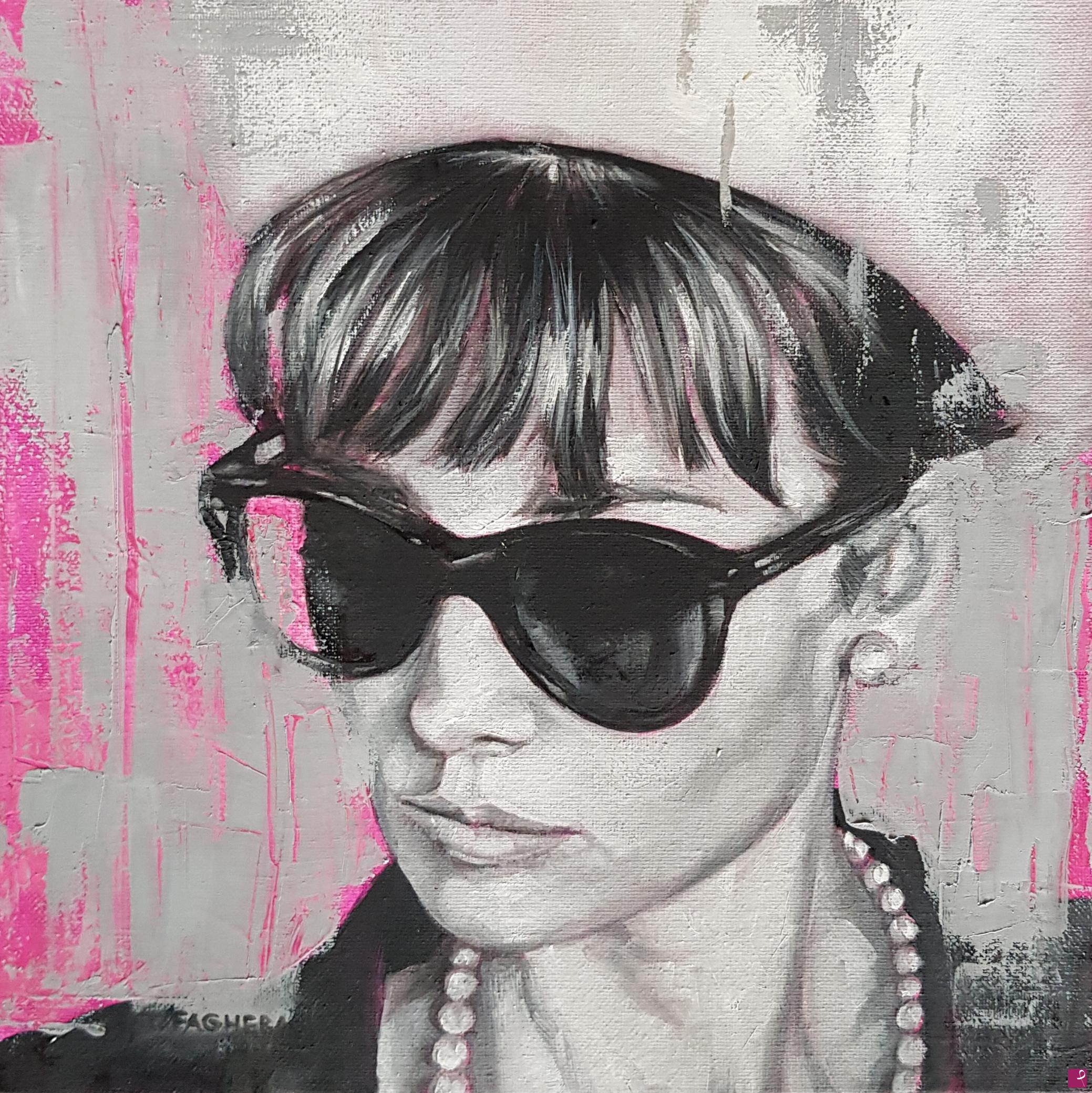quadri in vendita online - Sunglasses _ Audrey Hepburn 