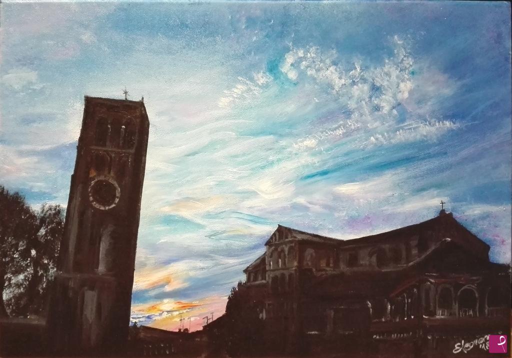 quadri in vendita online - Sunset 11.08.2018 - Murano Duomo s.Maria e Donato