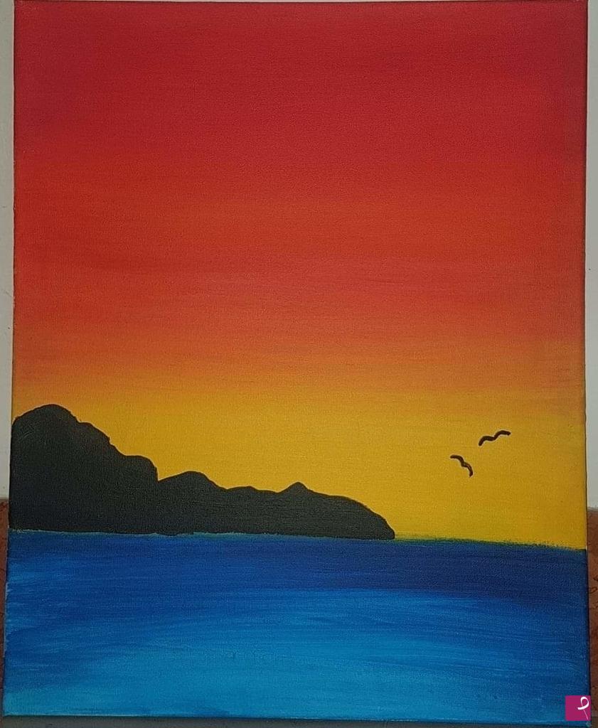quadri in vendita online - Sunset in the island 