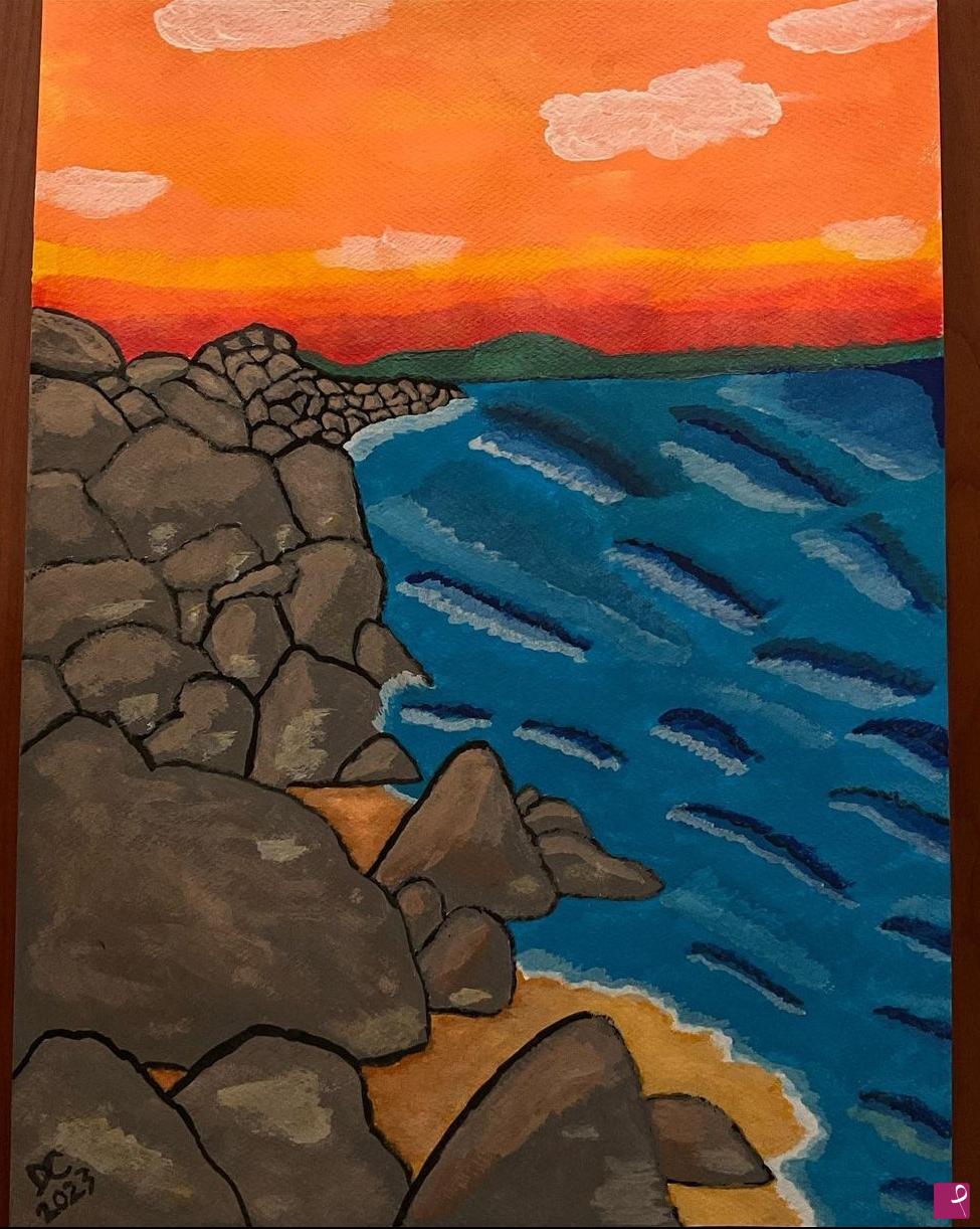 quadri in vendita online - Sunset sea