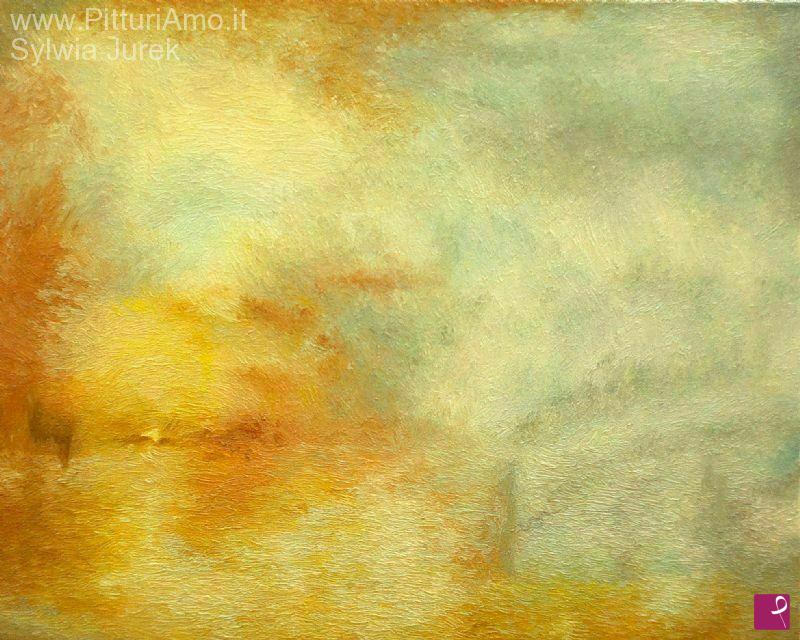 quadri in vendita online - Sunseting over a lake