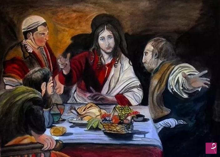 quadri in vendita online - Supper of Emmaus (After Caravaggio)
