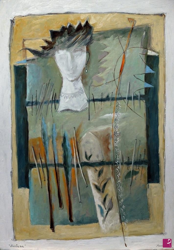 quadri in vendita online - "Sutura" - 2020. Olio su cartone, cm. 50x70