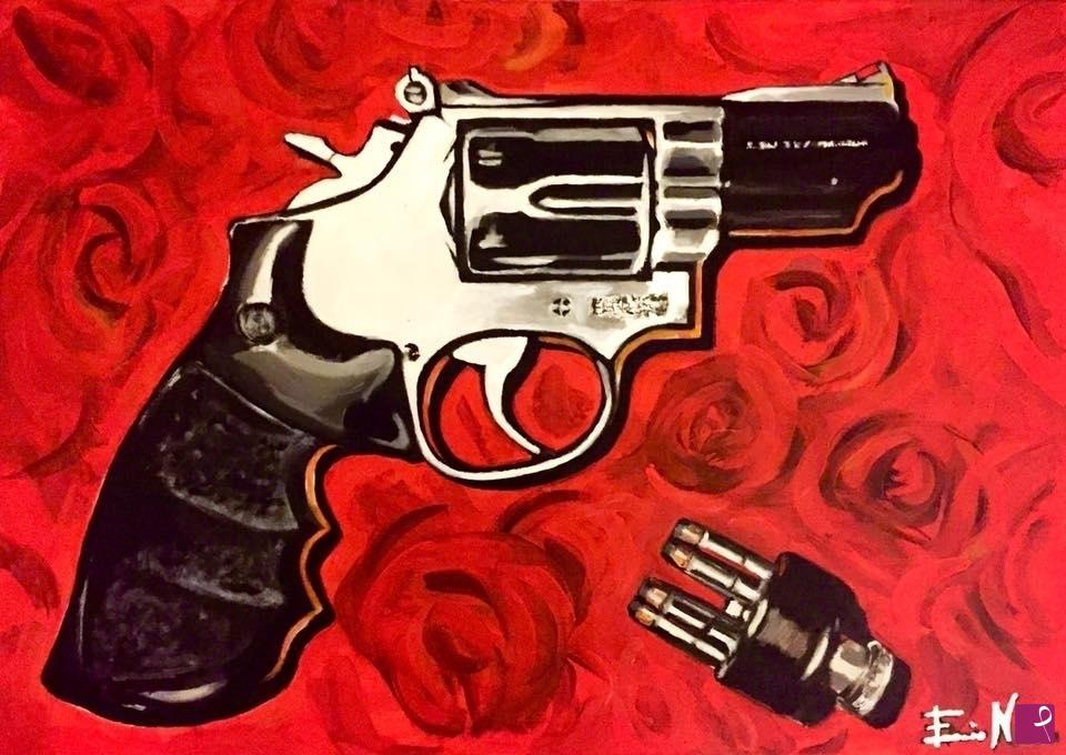 quadri in vendita online - "S&W mod. 66" Acriico su tela 50x70 cm.